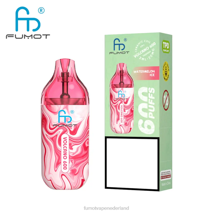 Fumot Store - Fumot Volcano 600 tpd-conforme wegwerpvape - 2 ml (set van 3 stuks) 2P42290 Citroen limoen