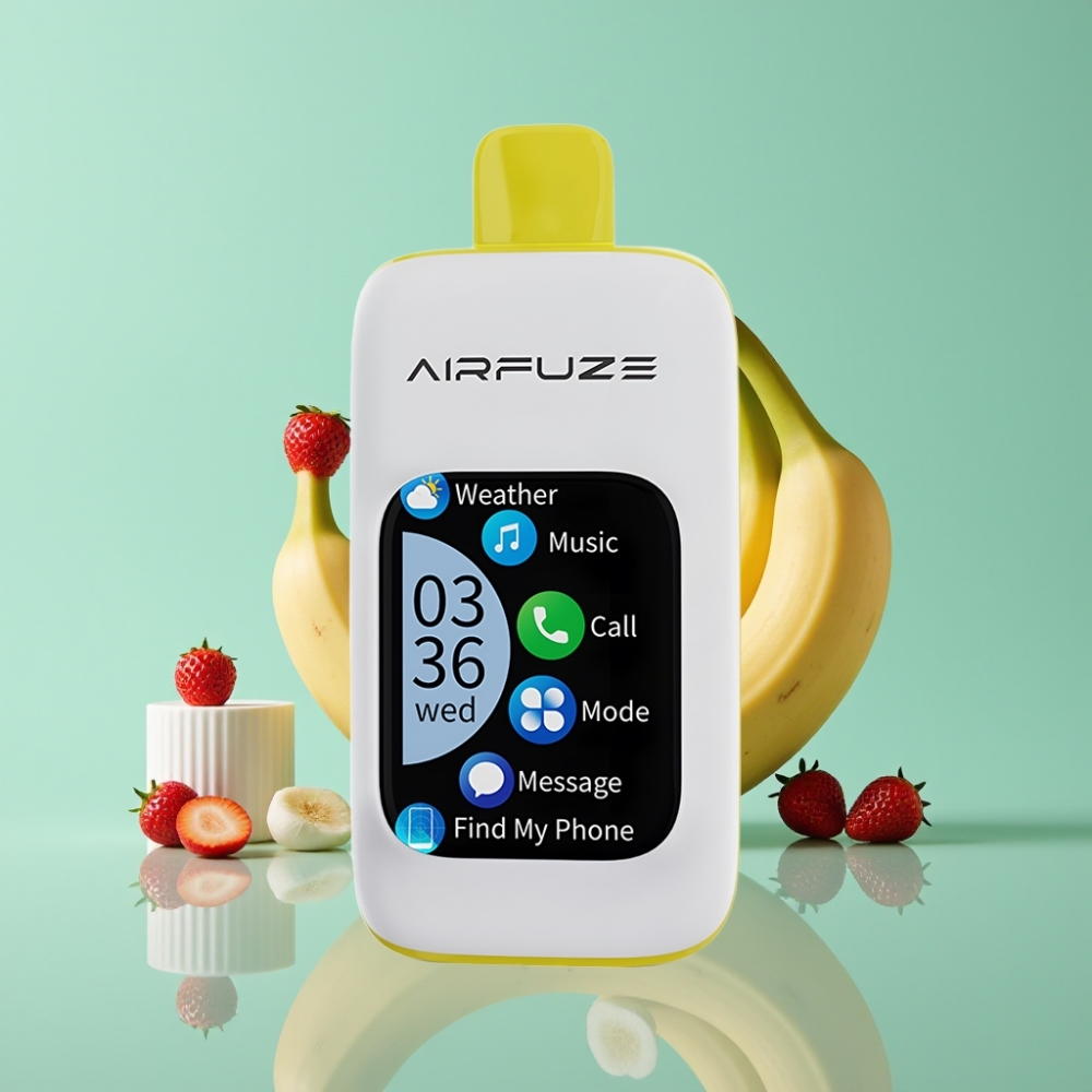 AirFuze Smart 30000 Puffs Disposable Pod 900mAh Type-C 5% Strawberry Banana