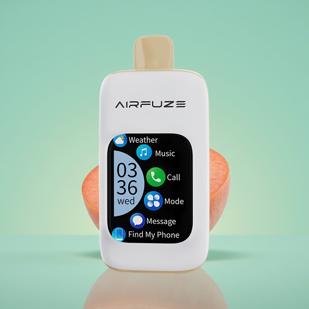 AirFuze Smart 30000 Puffs Disposable Pod Met Touchscreen Type-C Sappige Perzik 5% Nicotine 900mAh