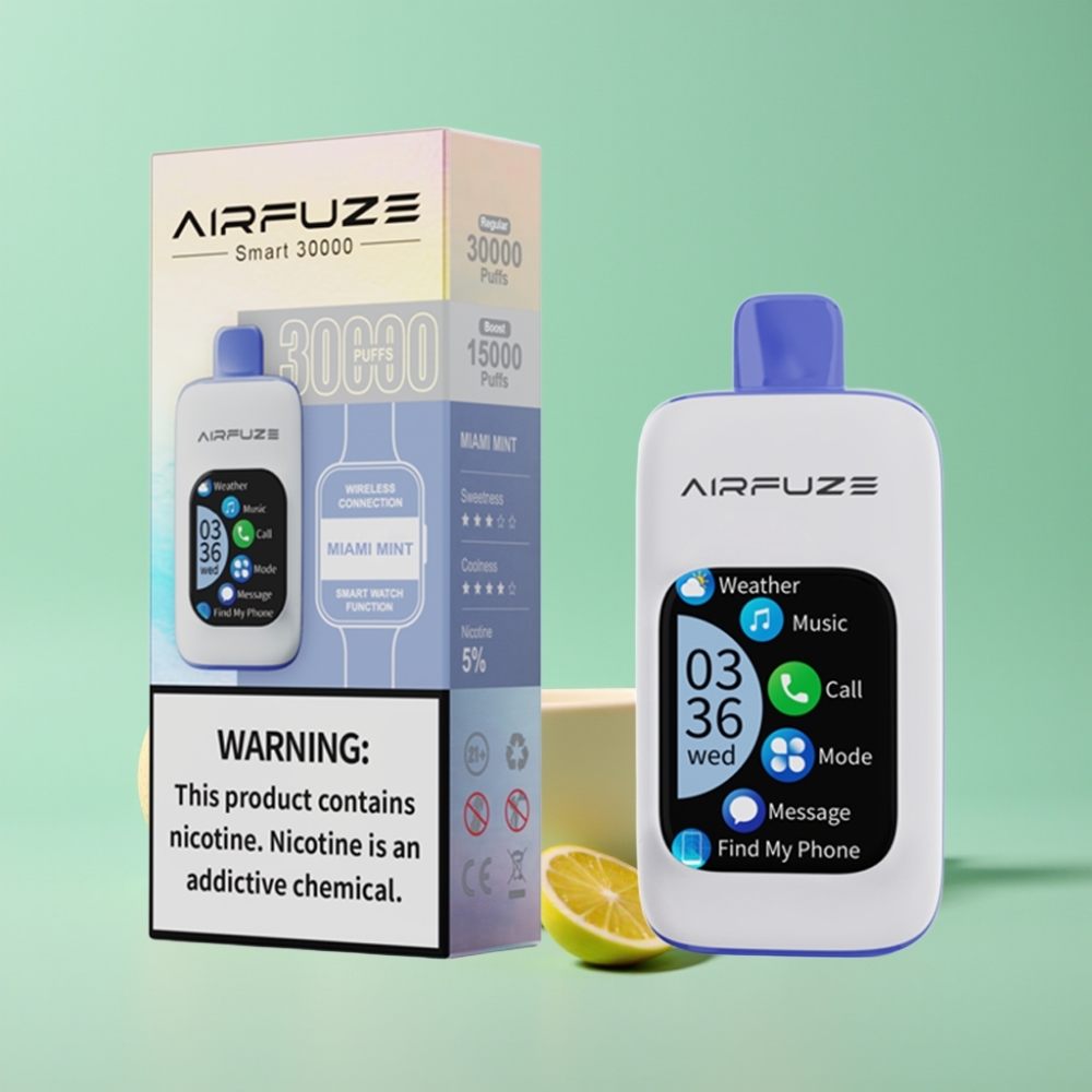 AirFuze Smart 30000 Puffs Disposable Pod Miami Mint 5% Nicotine 900mAh Type-C