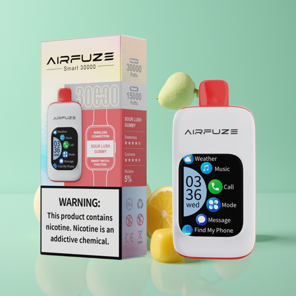 AirFuze Smart 30000 Puffs Disposable Pod Touchscreen Type-C Sour Lush Gummy
