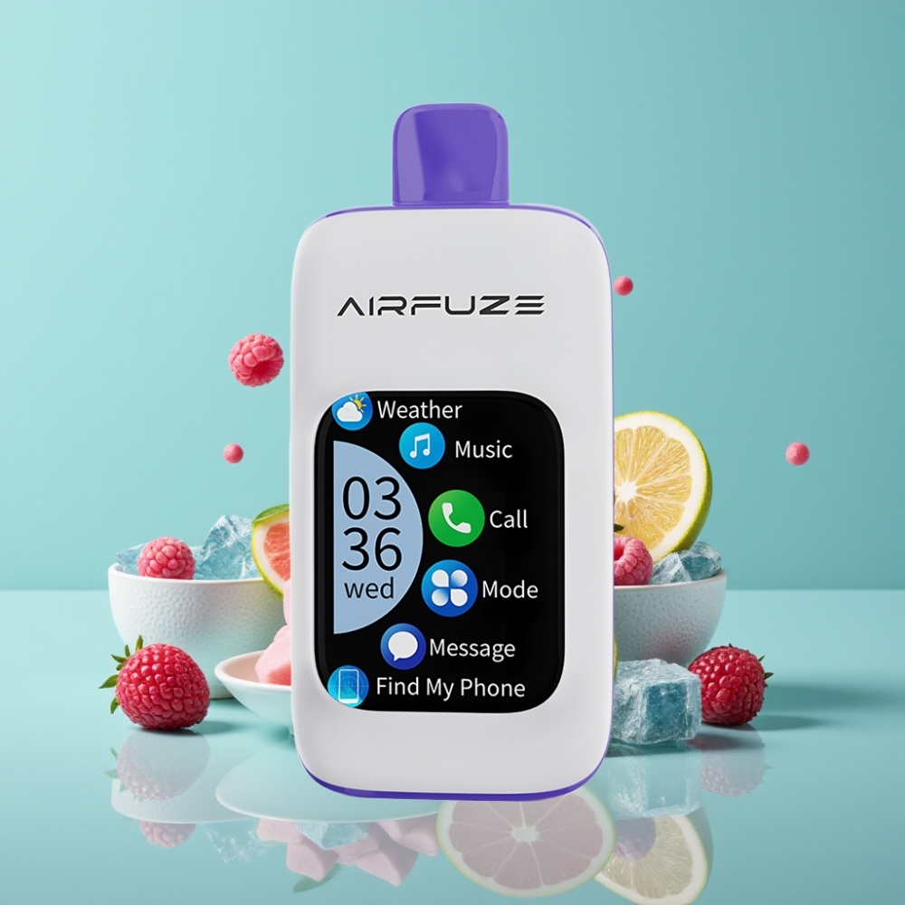 AirFuze Smart 30000 Puffs Disposable Vape Blue Razz Ice Touchscreen Type-C 900mAh