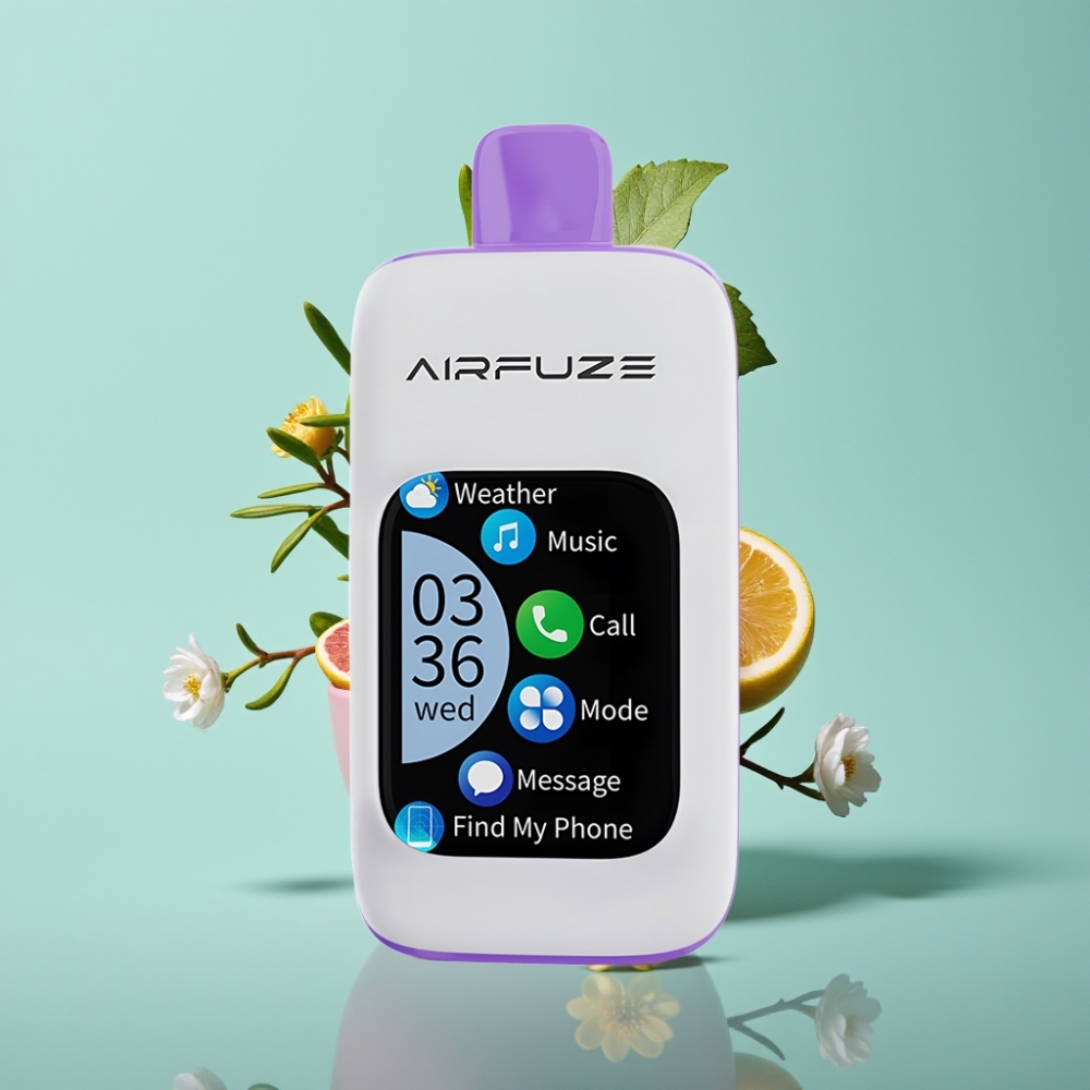 AirFuze Smart 30000 Puffs Disposable Vape Grape Burst Touchscreen Type-C 900mAh