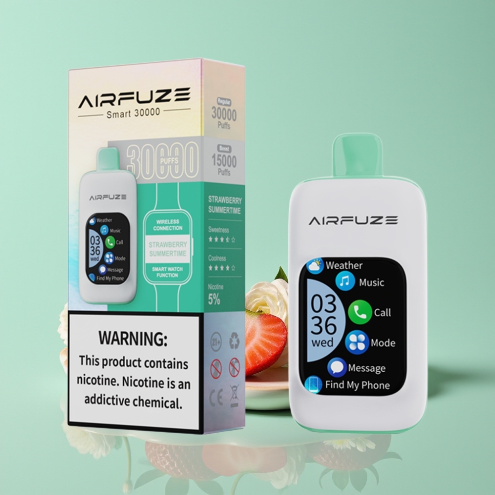 AirFuze Smart Pod 30000 Puffs Disposable Touchscreen 5% Nicotine Strawberry Summertime