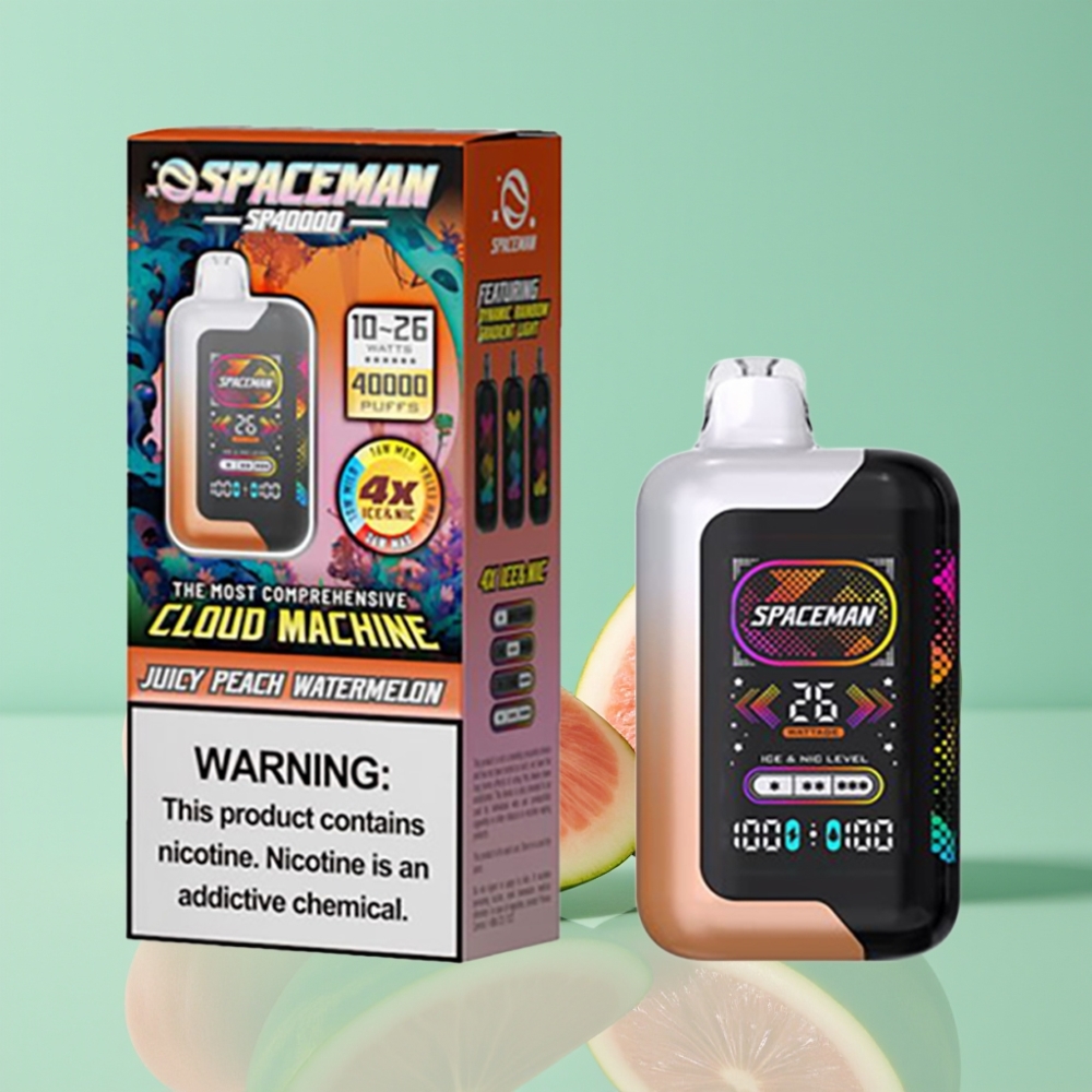 SMOK SPACEMAN SP40000 Zero Nicotine Disposable 40000 Puffs 20ml Juicy Peach Watermelon