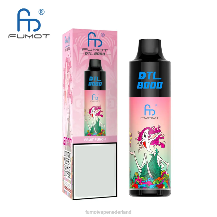 Fumot Vapes - Fumot DTL 8000 wegwerp-vape-pen - 16 ml (1 stuk) 2P42423 ananas-kokos-rum