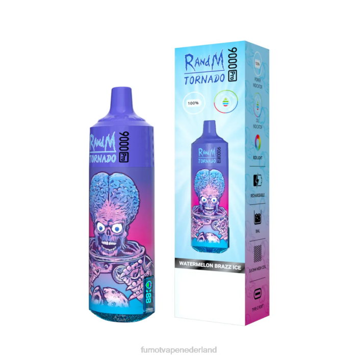 Fumot Netherlands - Fumot Tornado 1 stuk 9000 pro 18 ml wegwerpvape 2P42216 druif