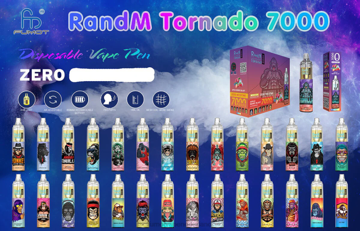 Fumot Store - Fumot Tornado 7000 wegwerp-vape-pen 0% - 14 ml (1 stuk) 2P42550 vimto verpletteren