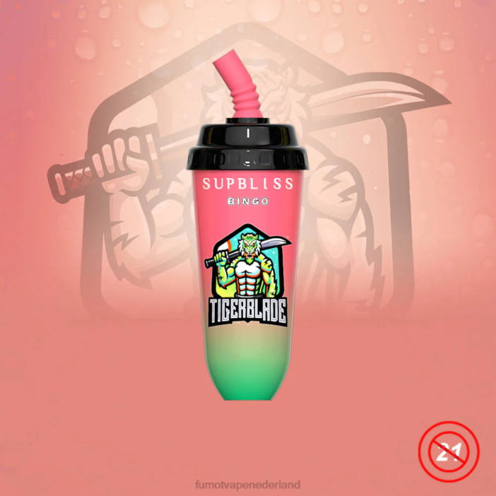Fumot Netherlands - Fumot Supbliss Bingo 16ml 8000 wegwerp vape pod-apparaat (1 stuk) 2P42406 Sakura-druif