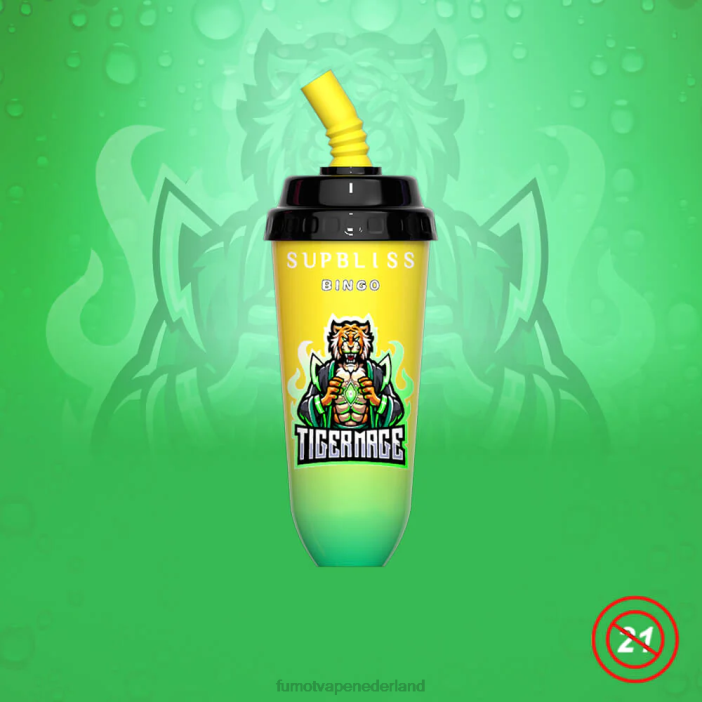 Fumot Netherlands - Fumot Supbliss Bingo 8000 wegwerp vape pod-apparaat - 16 ml (1 stuk) 2P42396 kersen perzik limonade